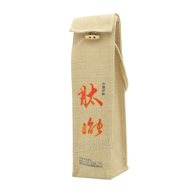 中国泸州肽能酒手提麻布袋