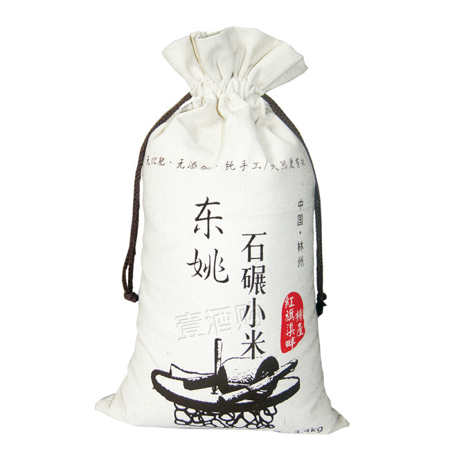 东姚石碾小米抽绳束口袋子